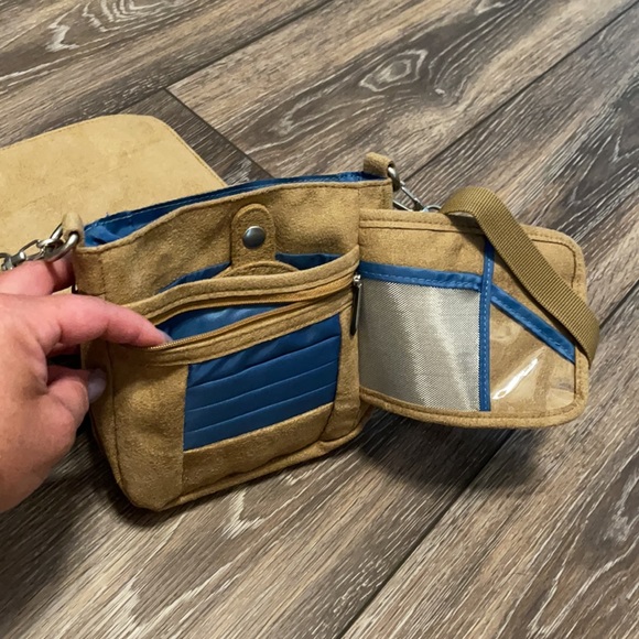 Like new tan suede crossbody - Picture 3 of 5